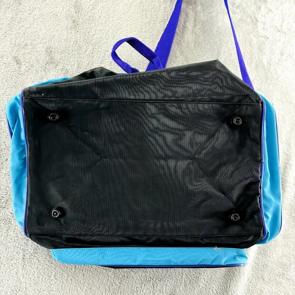 Vintage Maui Schnapps Duffel Bag Black Purple Aqua Blue Nylon Tote‎ 90s Y2K